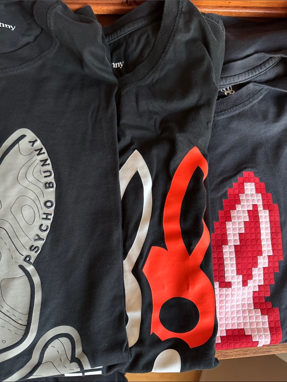 Psycho Bunny 5 Black Tees - Picture 3 of 4